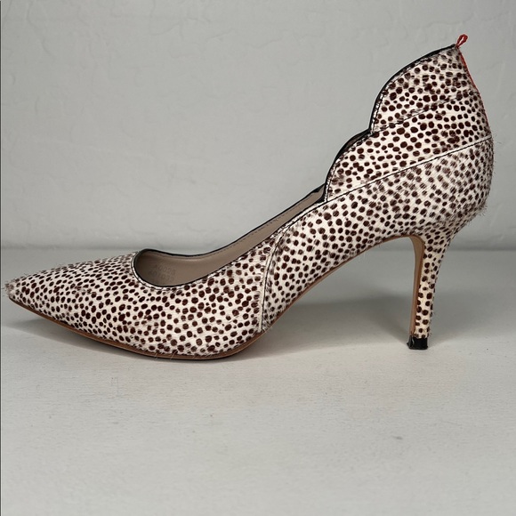 BODEN Carrie Mid Heel Courts brown white animal print spotted size 38.5 - Picture 5 of 14